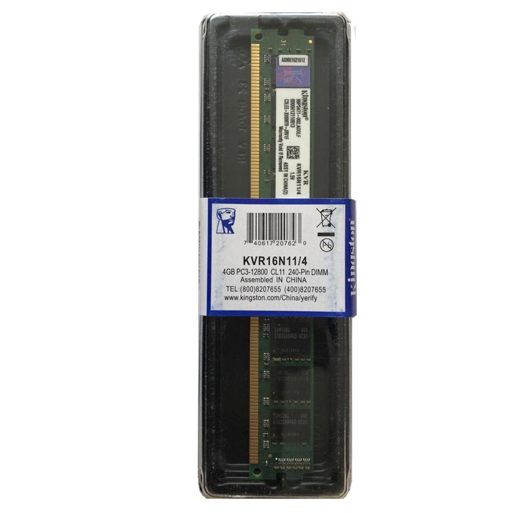 رم کامپیوتر کینگستون مدل KINGSTONE 1600 4GB DDR3 پک دار