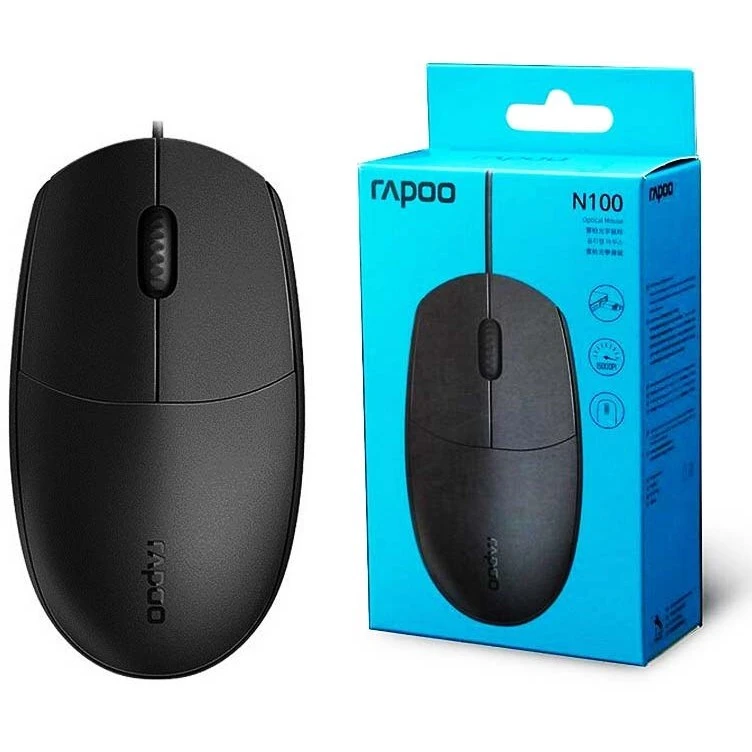 ماوس سیم دار رپو N100 سفید RAPOO