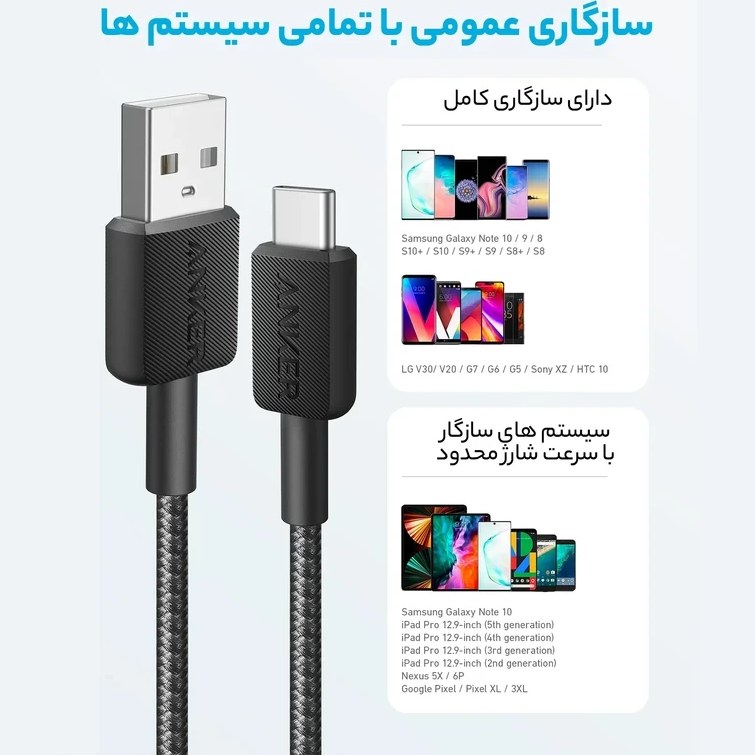 کابل انکر مدل ANKER A81H5H11 TYPE-C