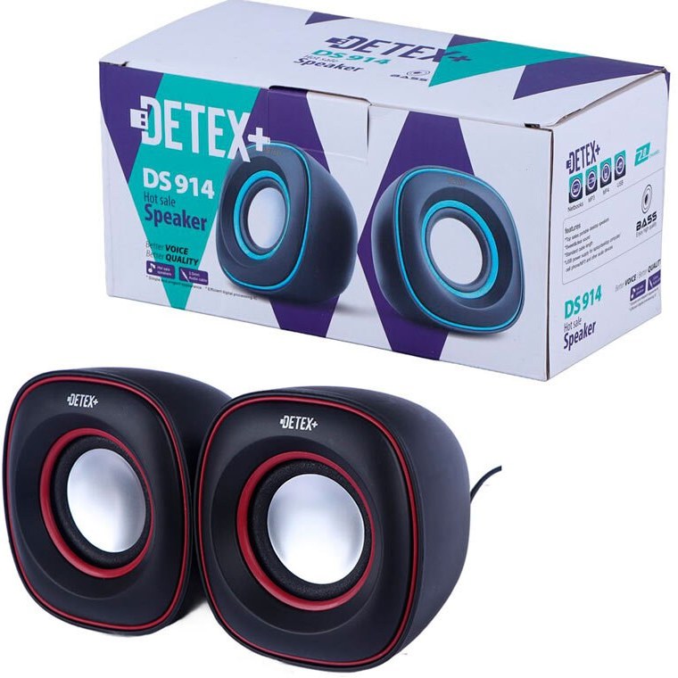 اسپیکر دسکتاپ دوتکه دتکس پلاس مدل DETEX+ DS 914