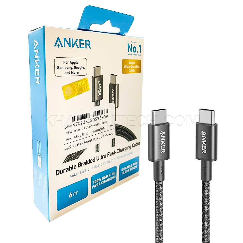 کابل تایپ سی انکر مدل ANKER PD CC A8757H1 مشکی